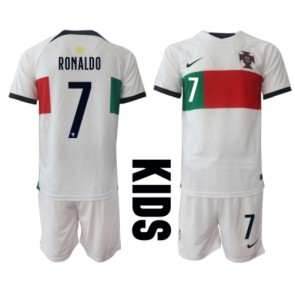 Portugal Cristiano Ronaldo #7 Replica Away Stadium Kit for Kids World Cup 2022 Short Sleeve (+ pants)